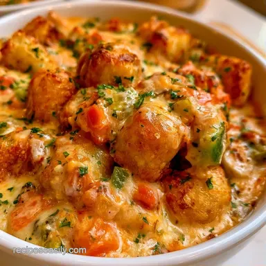 Vegetable Tater Tot Casserole: Crispy Recipe Card