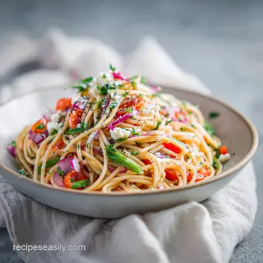 Spaghetti Pasta Salad Recipe: Tangy and Crisp in 28 Minutes