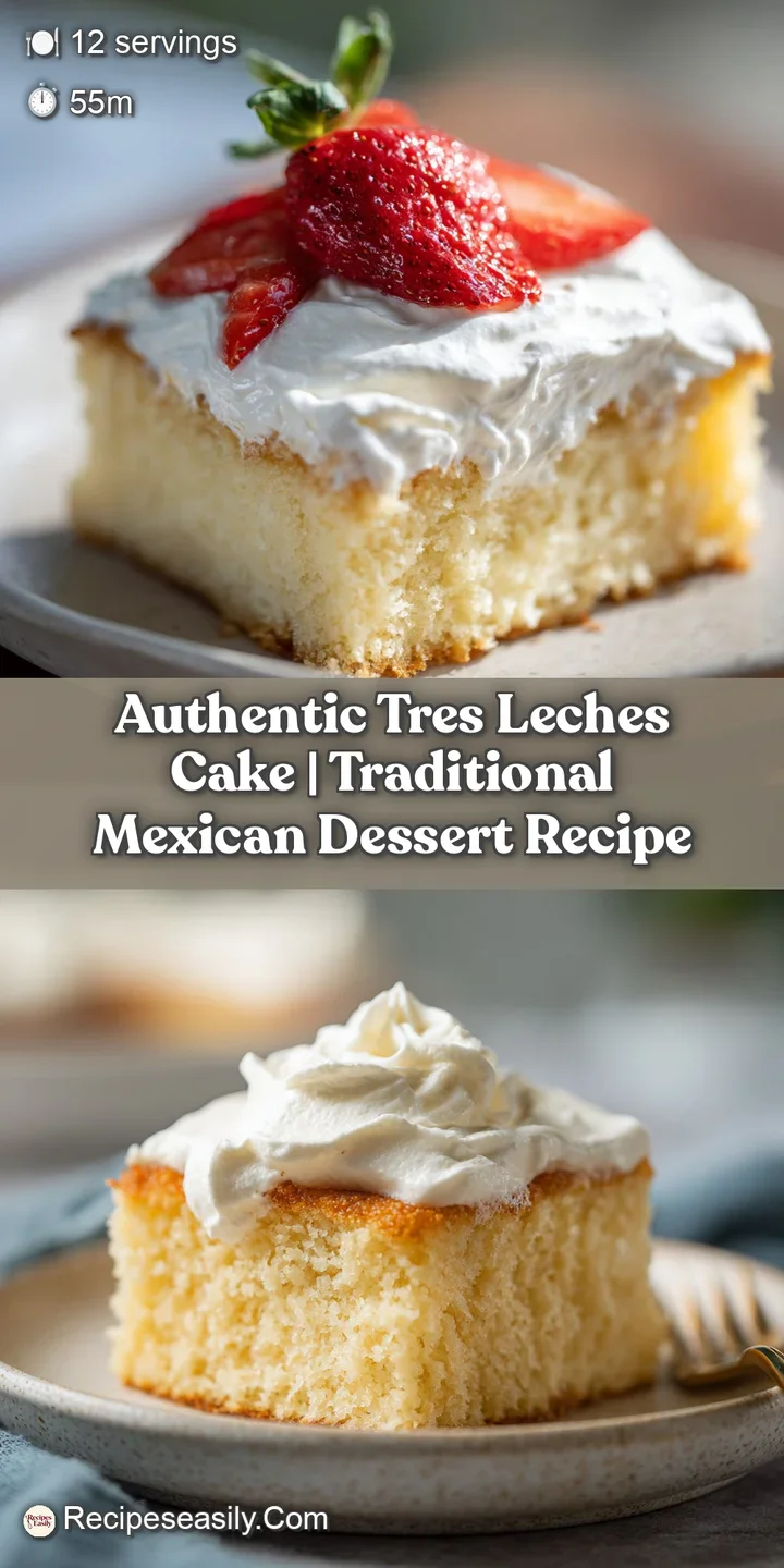 Close-up of a moist Tres Leches cake slice, revealing its airy texture soaked in creamy milk.