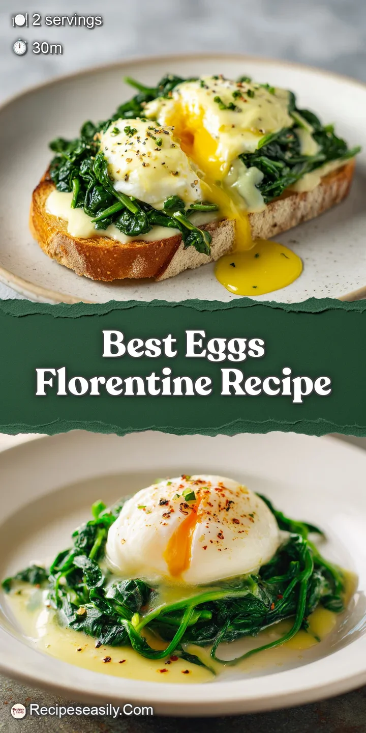 Close-up of a glistening poached egg oozing yolk onto vibrant spinach. Rich, creamy hollandaise adds a tempting, decadent ...