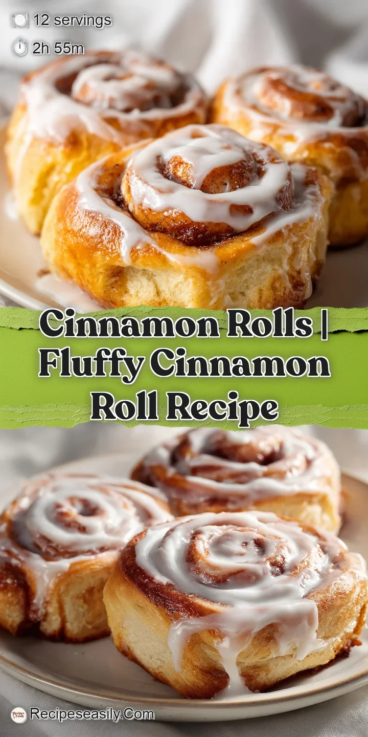 Close-up of a fluffy cinnamon roll showing gooey swirls of brown cinnamon sugar under a layer of velvety white cream