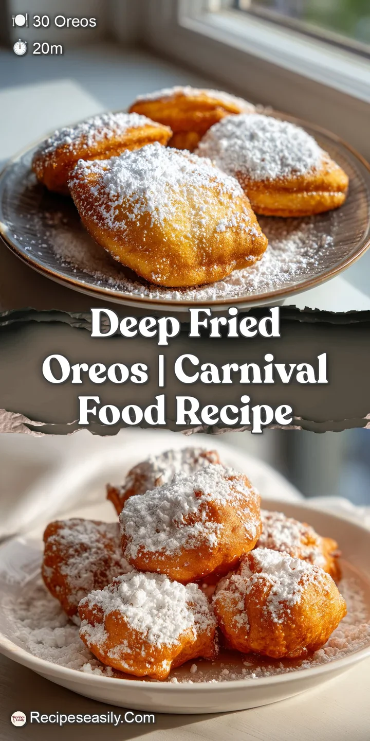 Close-up of a warm, golden-fried treat sliced open to reveal a creamy white center and dark, rich cocoa cookie.