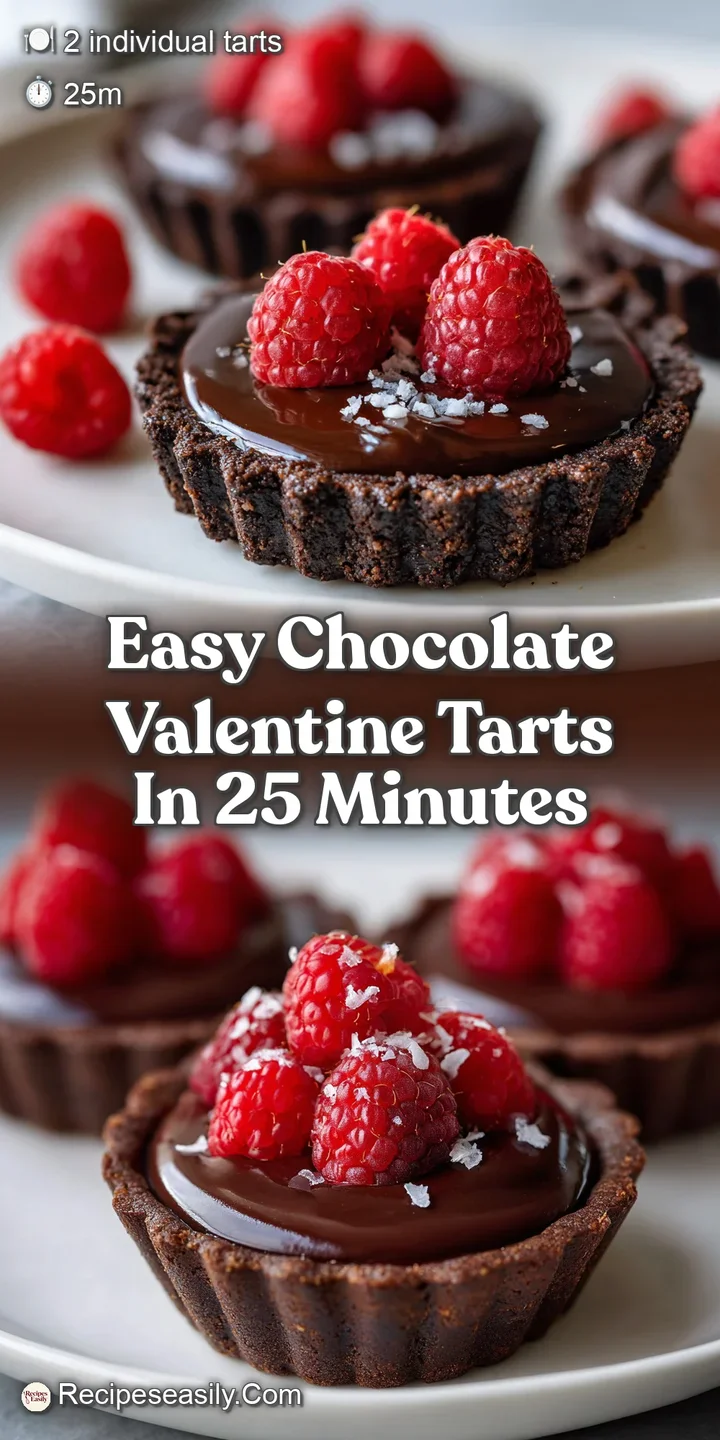 Close-up of a rich, dark chocolate tart with a glossy surface, sprinkled with powdered sugar for an irresistible, decadent...