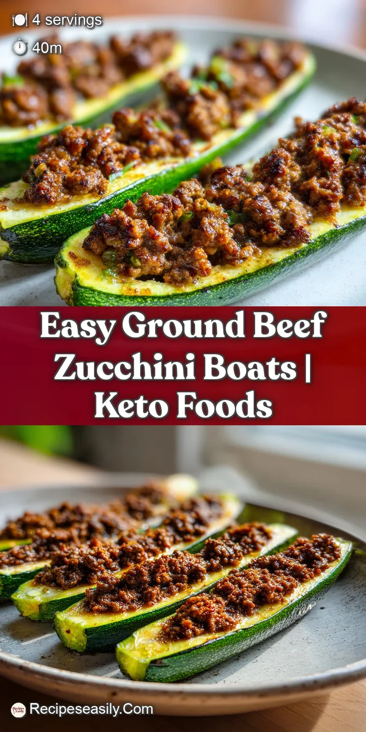 Extreme close-up of savory browned beef and melted mozzarella inside a tender, roasted green zucchini shell.