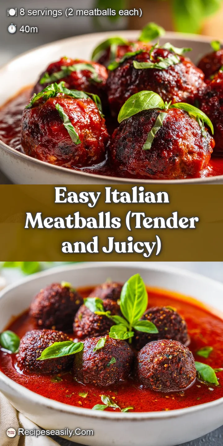 Close-up of a juicy, browned meatball coated in thick crimson sauce with a sprinkle of fresh green herbs on top.