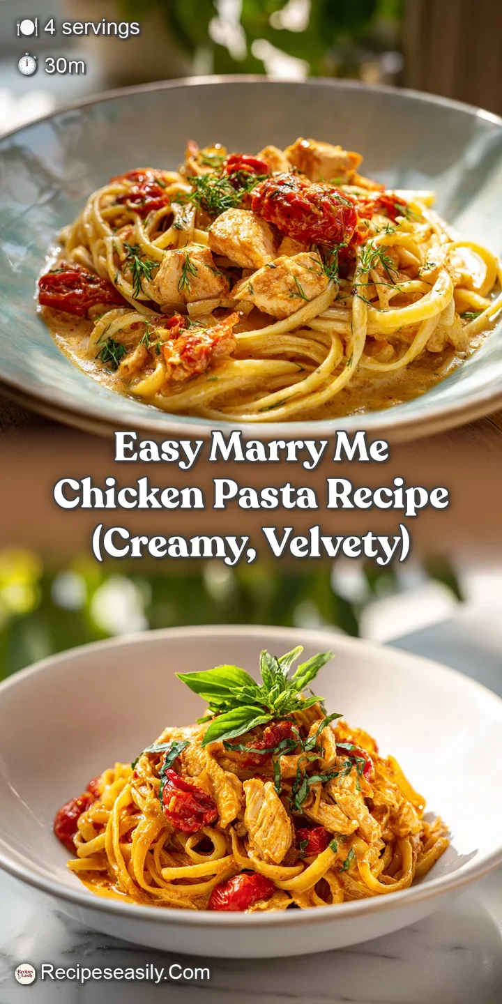 Close-up shot capturing the glossy, decadent texture of creamy pasta with juicy sun-dried tomatoes and browned chicken pie...