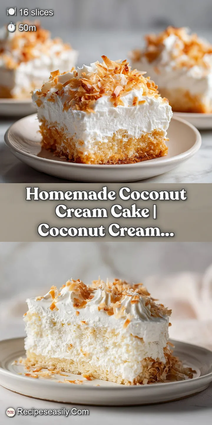 Extreme close-up of moist, white cake crumbs and thick, velvety cream frosting with toasted coconut shreds.