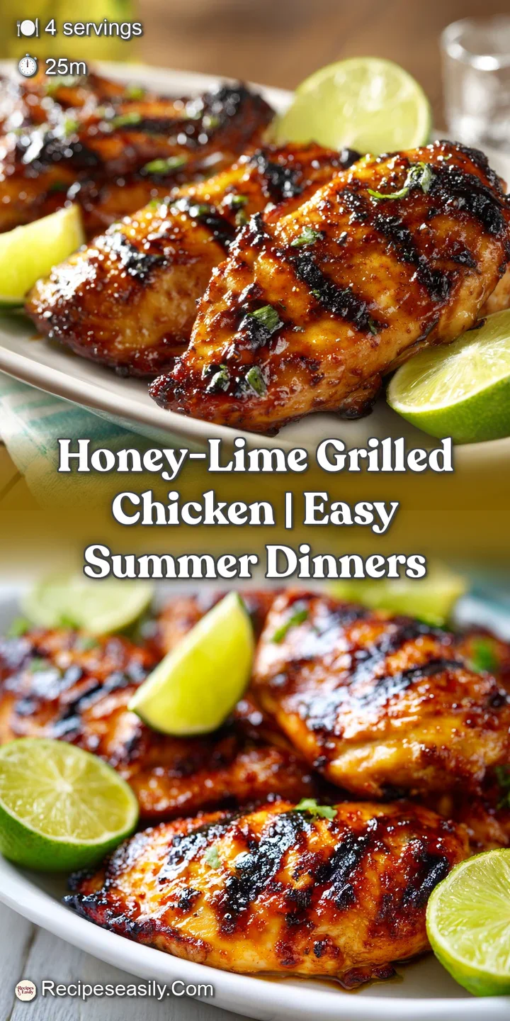 Close-up of juicy grilled chicken with a glossy amber glaze and charred grill lines, topped with fresh lime zest.