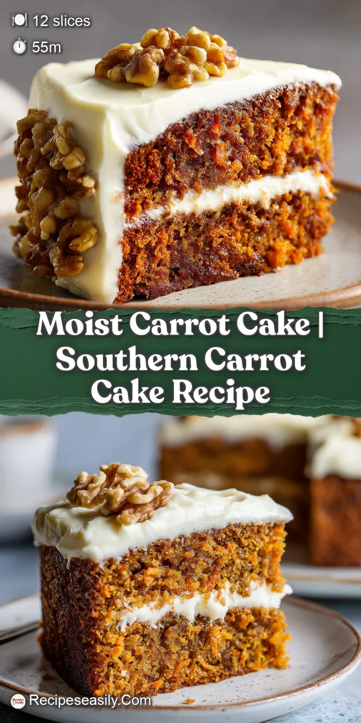 Macro view of a moist, spiced cake texture featuring orange carrot shreds and a swirl of glossy white frosting.