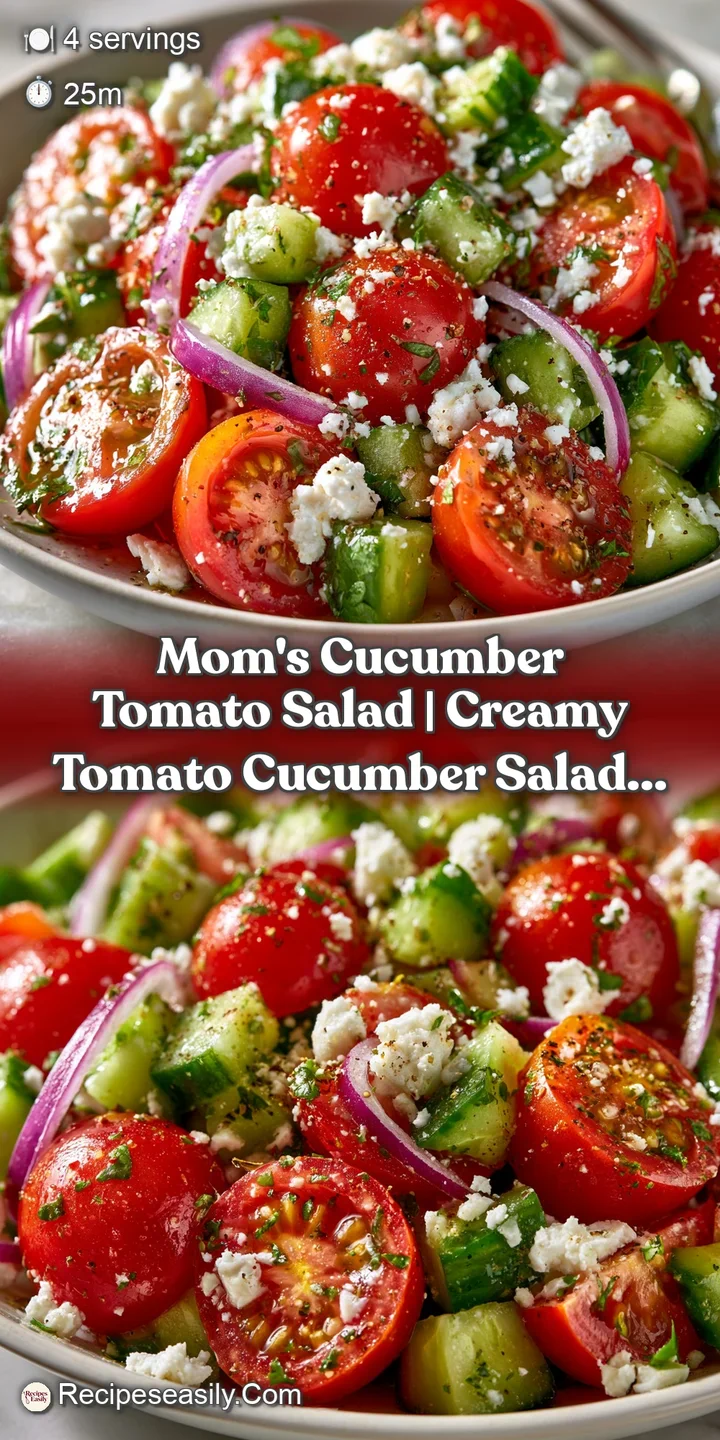 Macro shot of crisp green cucumbers, juicy red tomatoes, and salty crumbled feta glistening with lemon vinaigrette.