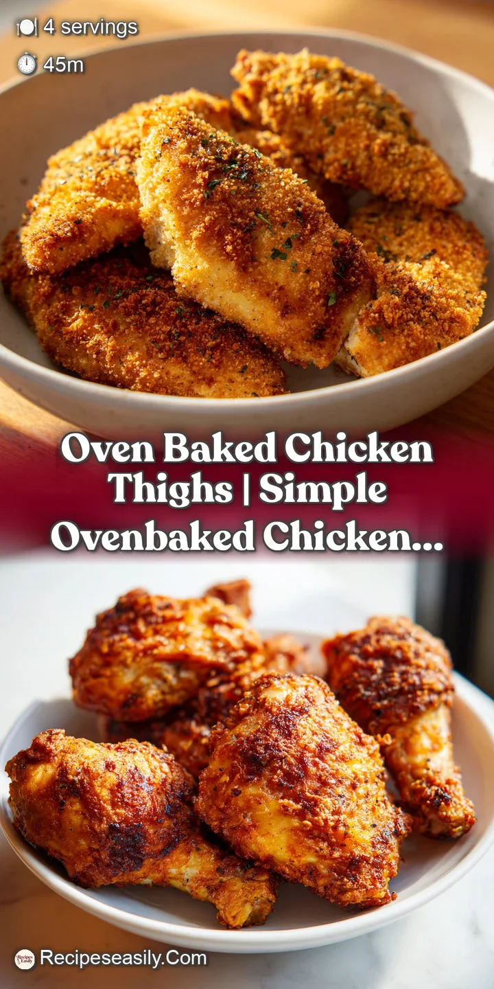 Crispy, caramelized edges of a baked chicken thigh, revealing tender, moist meat with a hint of spices.