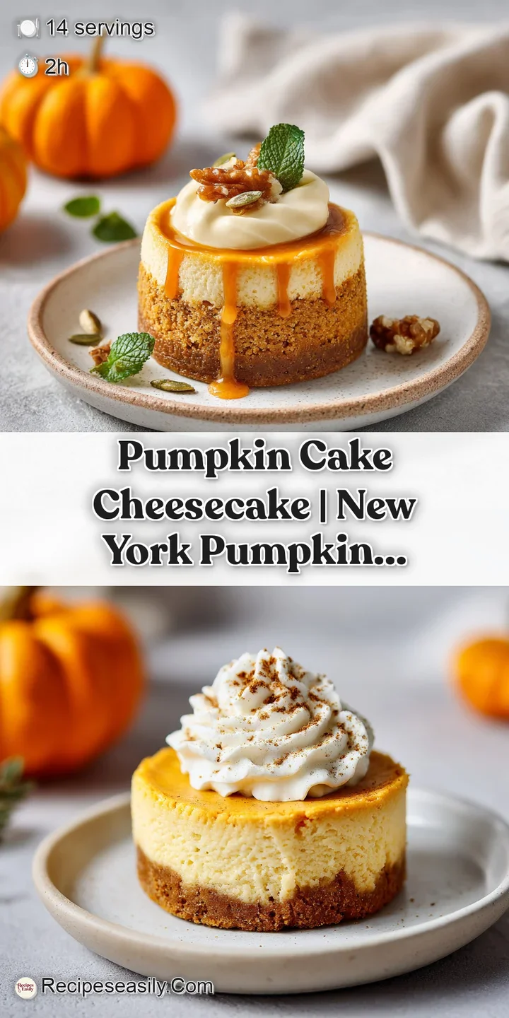 Close-up of moist pumpkin cake layered with rich, creamy cheesecake filling and a hint of spice.