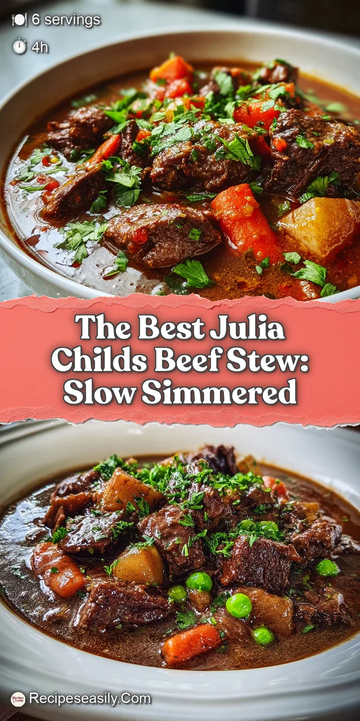 Close-up reveals tender chunks of beef and vegetables bathed in a glossy, deep brown sauce. Hearty and flavorful beef stew.