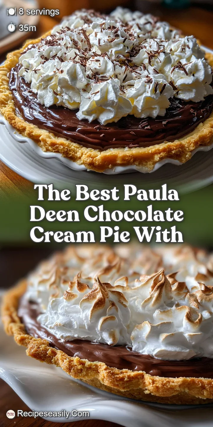 Close-up of a decadent chocolate cream pie filling, smooth and dark. Swirls of fresh whipped cream create inviting peaks a...