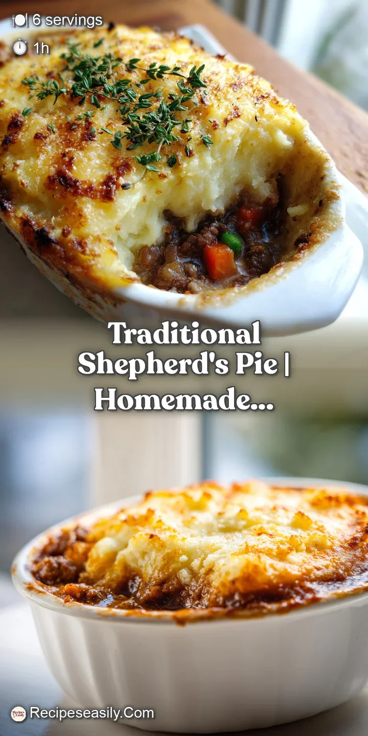 Close-up of a spoonful of tender, minced beef and gravy peeking through creamy mashed potatoes.