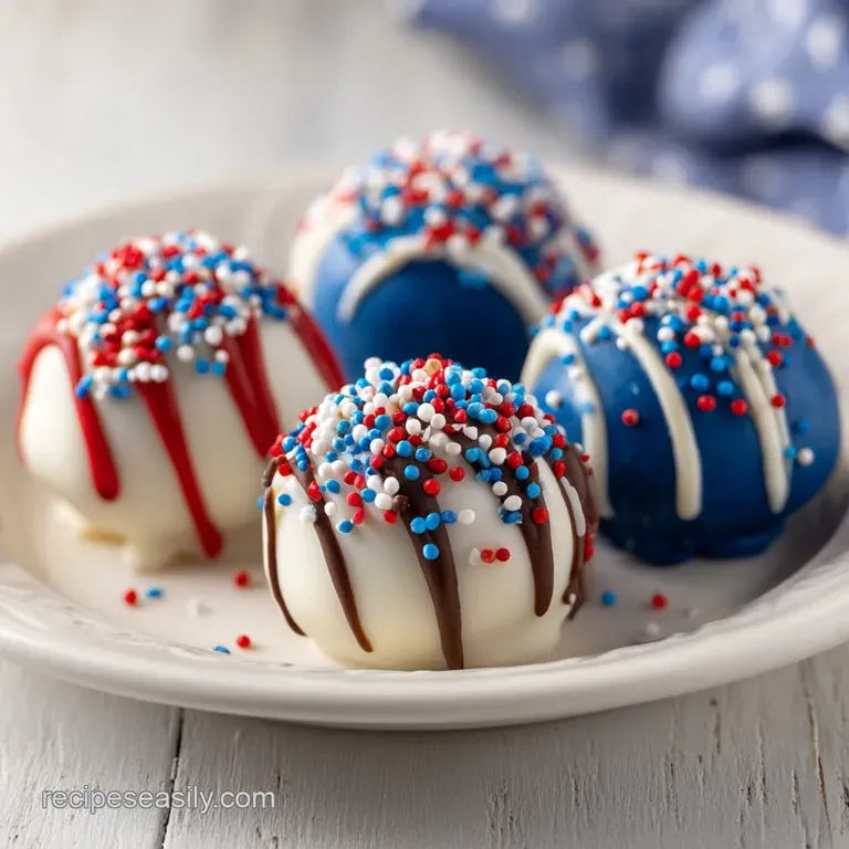 4th of July Truffles: Fudgy and Rich