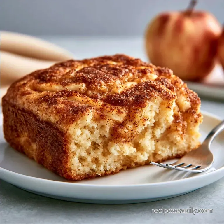 Apple Cinnamon Snack Cake with Sour Cream
