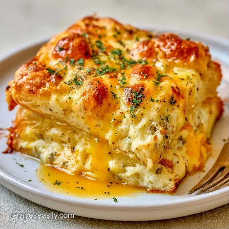 Elegant plated square of flaky golden pastry topped with soft baked eggs, bright spinach, and snipped chives.