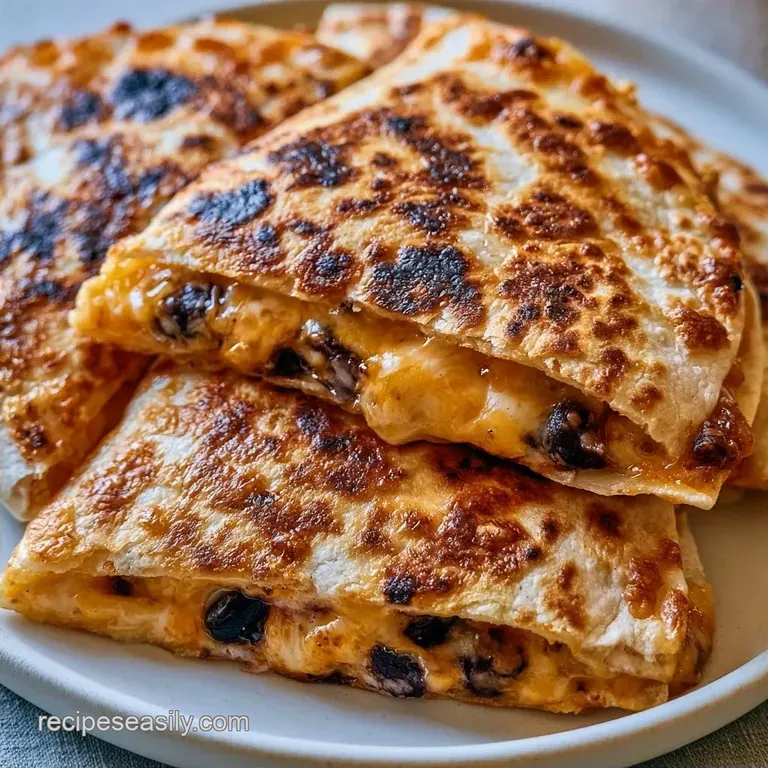 Black Bean Toddler Quesadilla: Crispy