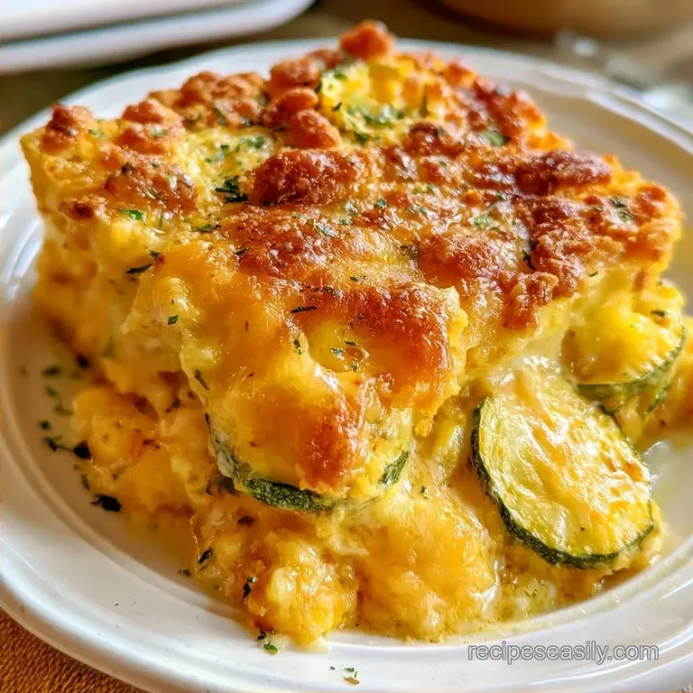 Cheesy Squash Casserole with Ritz Crust