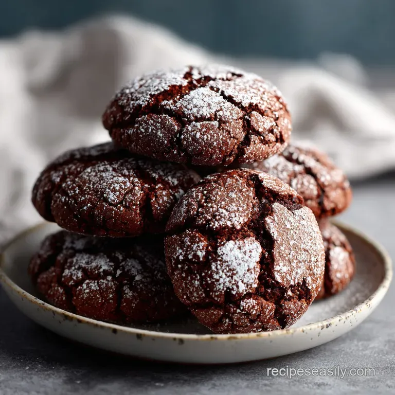 Chewy Chocolate Crinkle Cookies: Rich and Brownie-Like