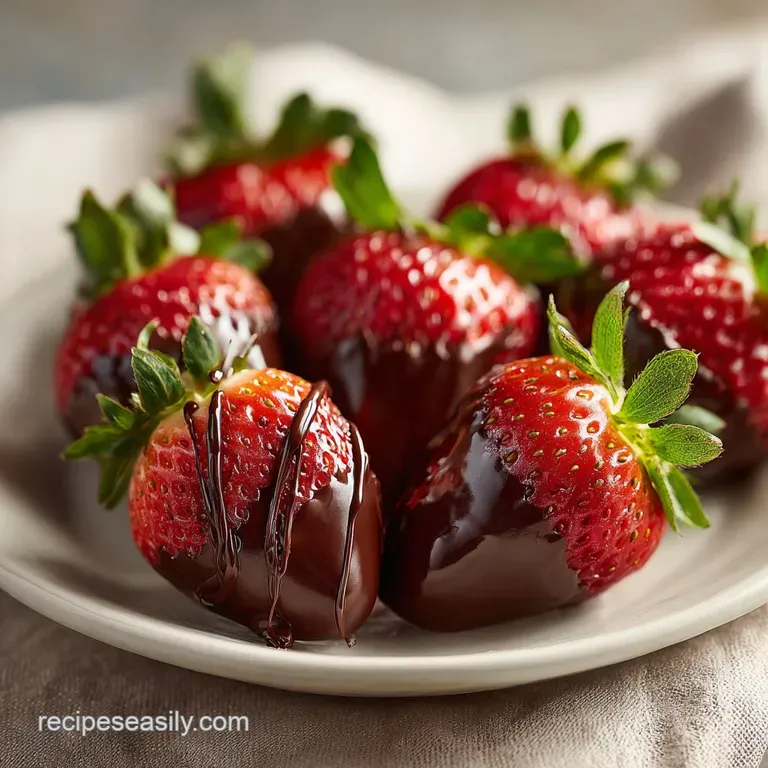 Easy Chocolate Covered Strawberries