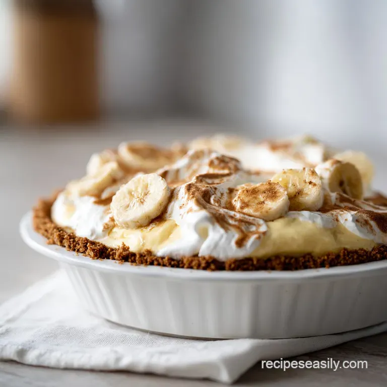 Classic Banana Cream Pie: Buttery Crust & Vanilla Peaks