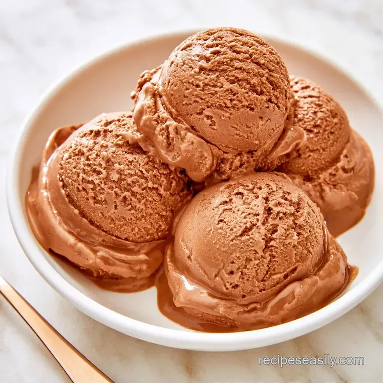 Two perfect scoops of tan frozen dessert in a crystal bowl, topped with a mint leaf and a whole roasted coffee bean.