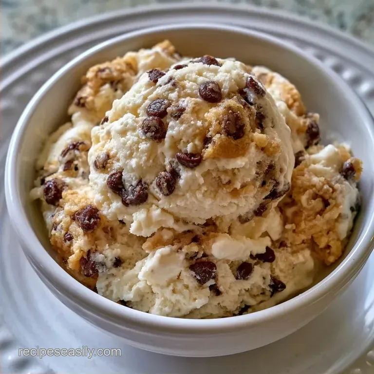 Homemade Chocolate Chip Cookie Dough Ice Cream