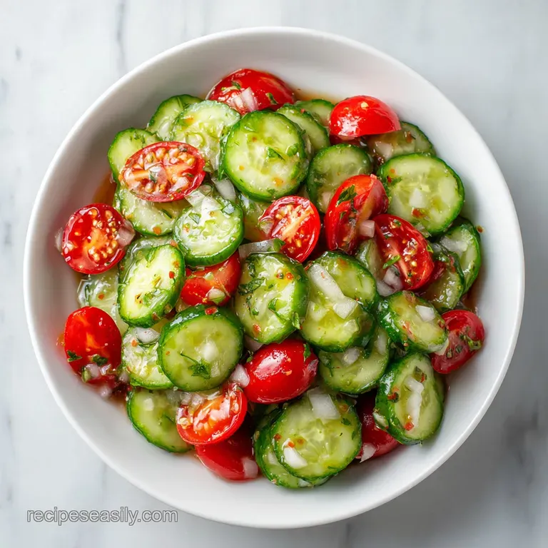 Creamy Cucumber Tomato Salad: Cool and Velvety