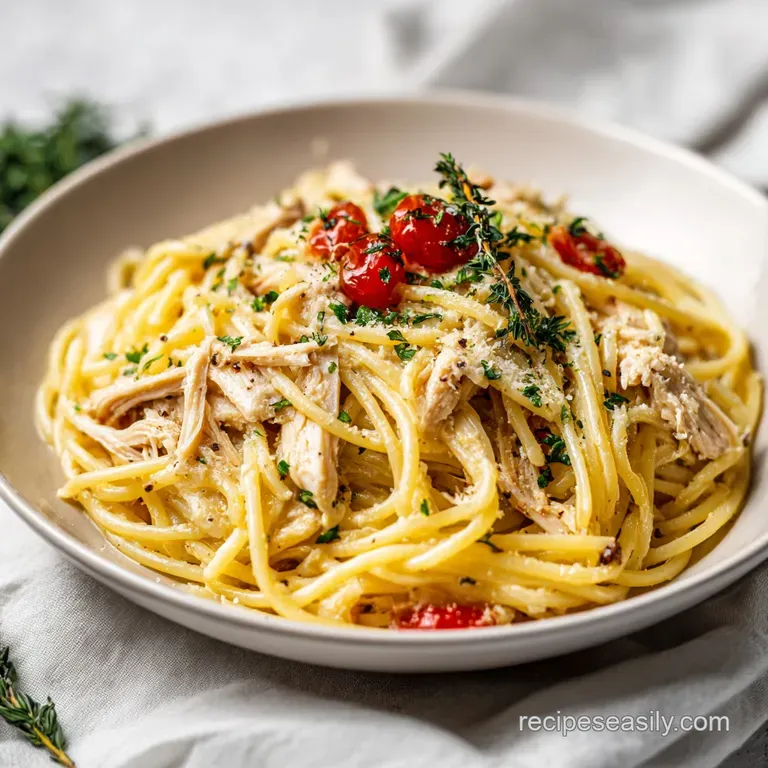 Creamy Garlic Chicken Pasta Recipe