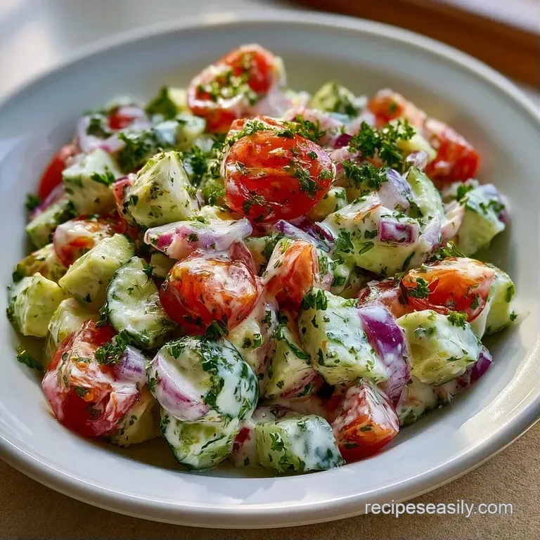 Vibrant red and green vegetable medley in a minimalist white bowl, drizzled with a thick, creamy white dressing.