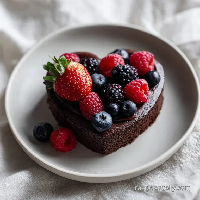Healthy Valentines Day Treat with Dark Chocolate and Berries