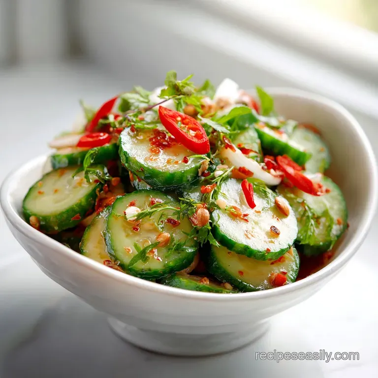 Easy Asian Cucumber Salad Recipe: Crunchy and Garlicky