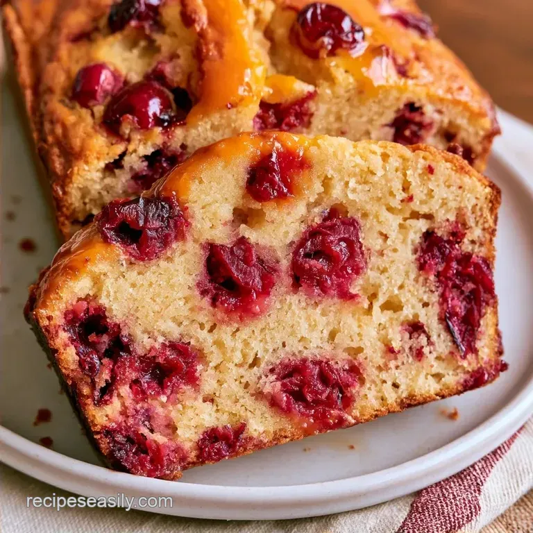 Easy Cranberry Bread with Orange Glaze