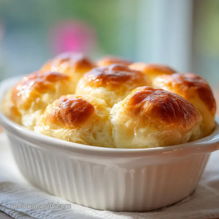 Warm, freshly baked dinner rolls artfully arranged on a rustic wooden board with a sprig of rosemary.