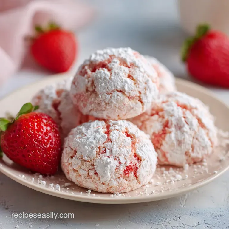 Strawberry Kiss Cookies: Soft and Chewy
