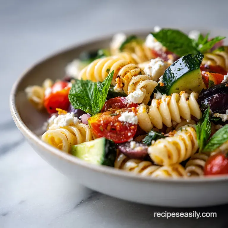Simple Greek Pasta Salad Recipe