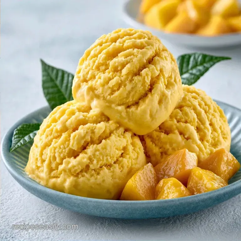 Mango Fruit Ice Cream in 15 Minutes