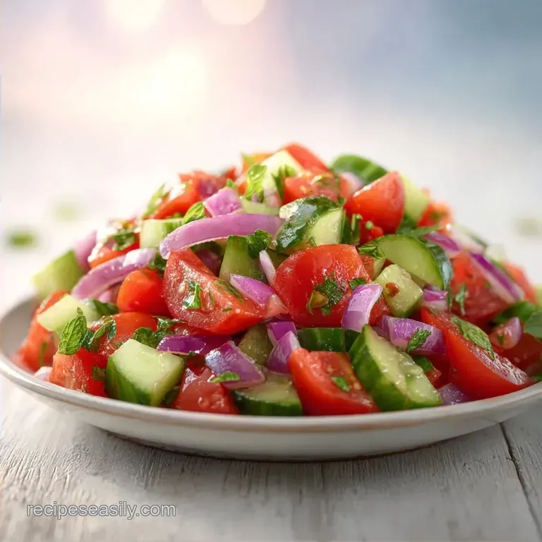 Zesty Kachumber Indian Cucumber Tomato Salad