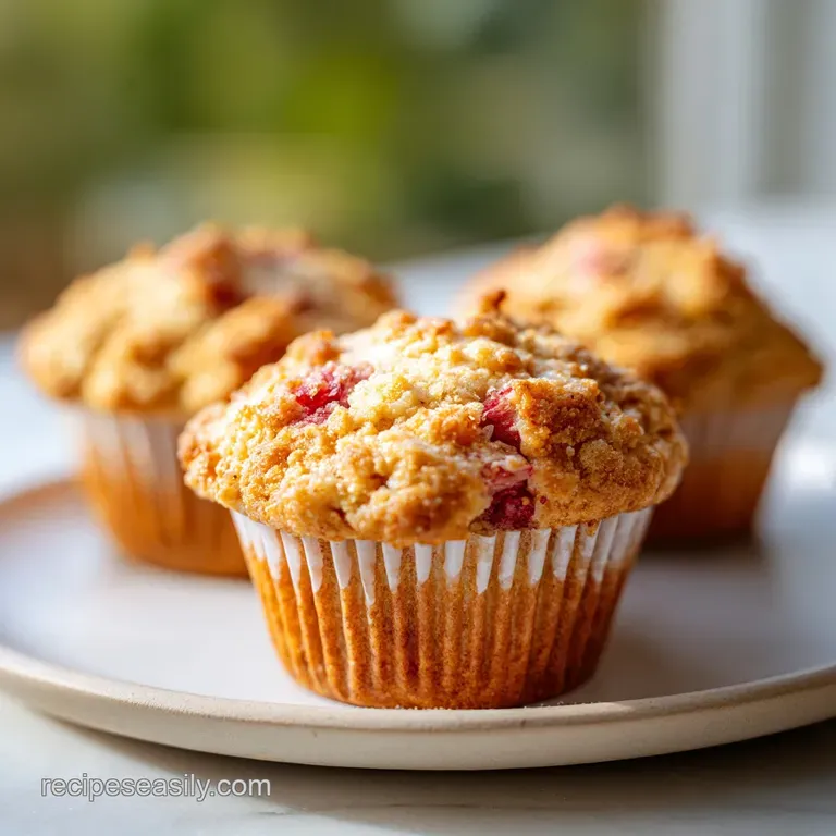 Old Fashioned Rhubarb Muffins: Moist and Zesty