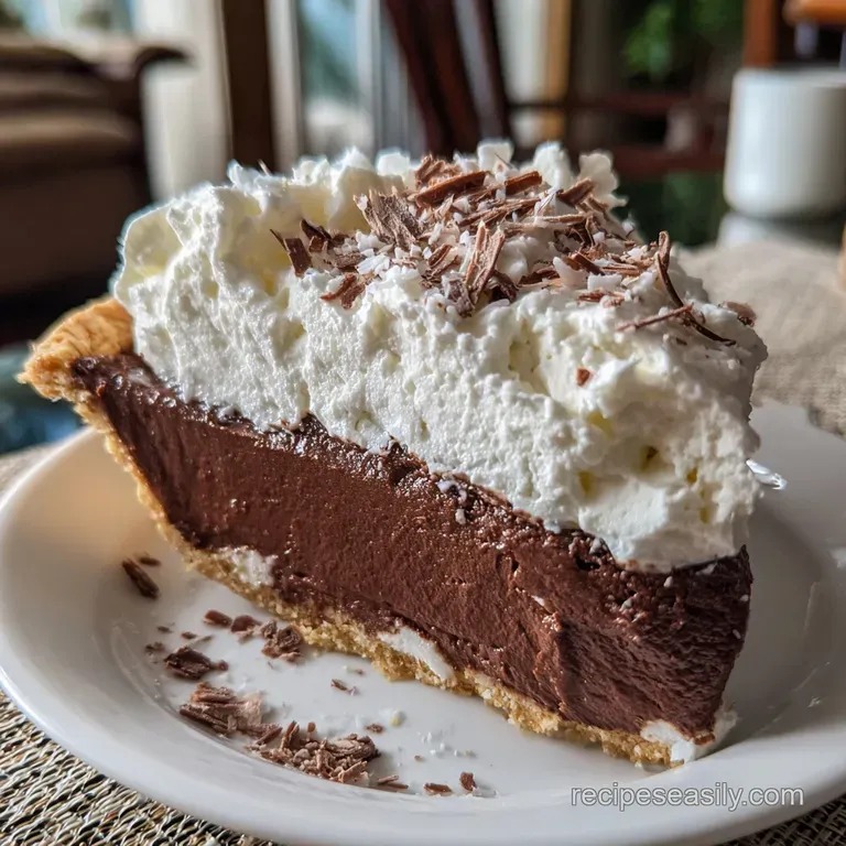 The Best Paula Deen Chocolate Cream Pie with Whipped Cream