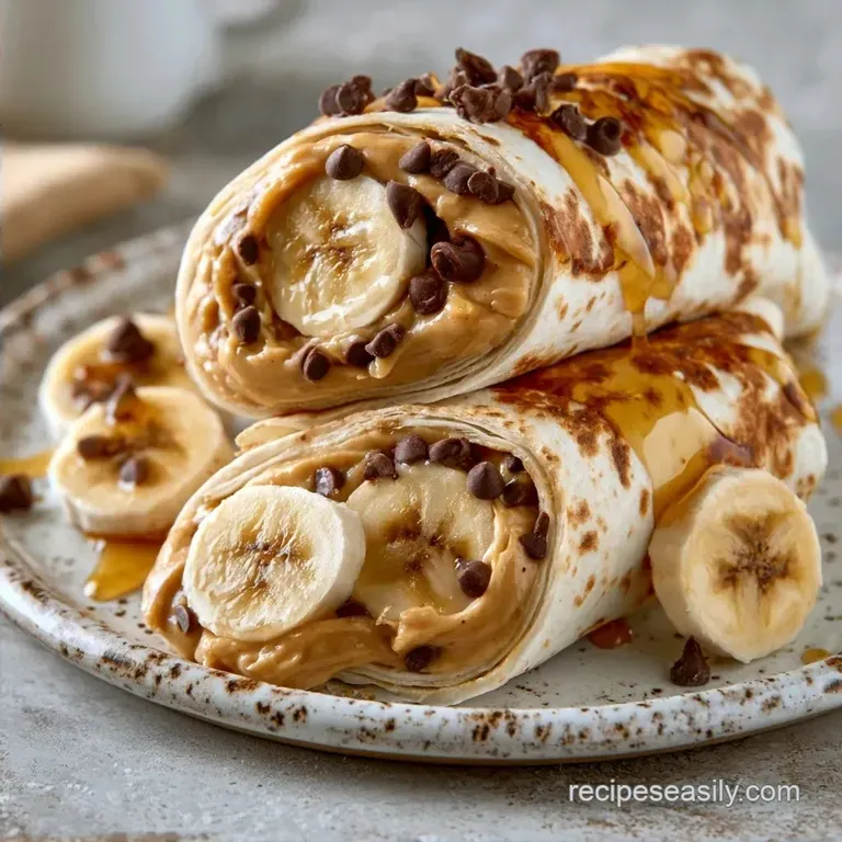 Quick Peanut Butter Banana Wrap