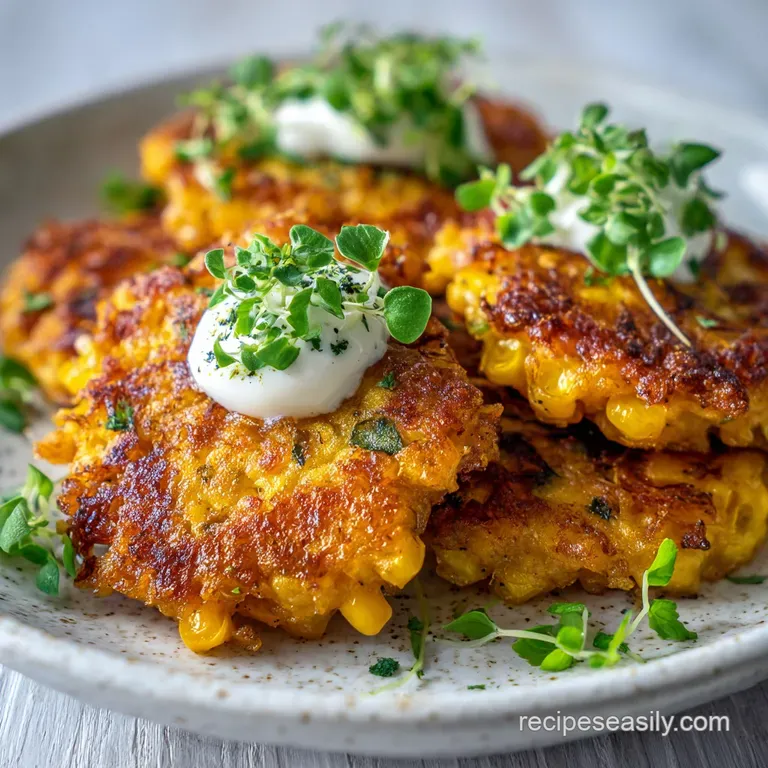 Potato Corn Fritters Recipe