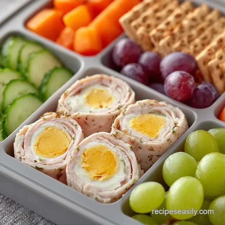 Top-down view of a partitioned lunch container filled with vibrant fruits and veggies on a bright white tabletop.