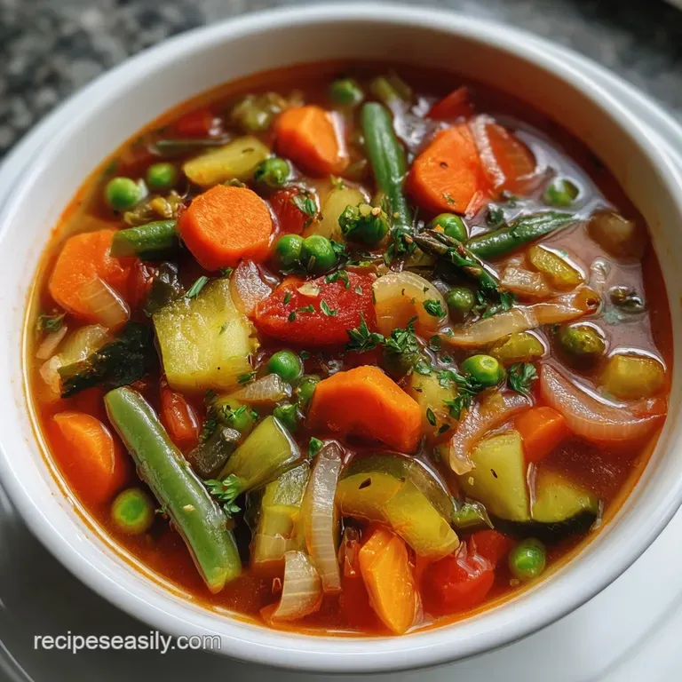 Quick Vegetable Soup for Lunch