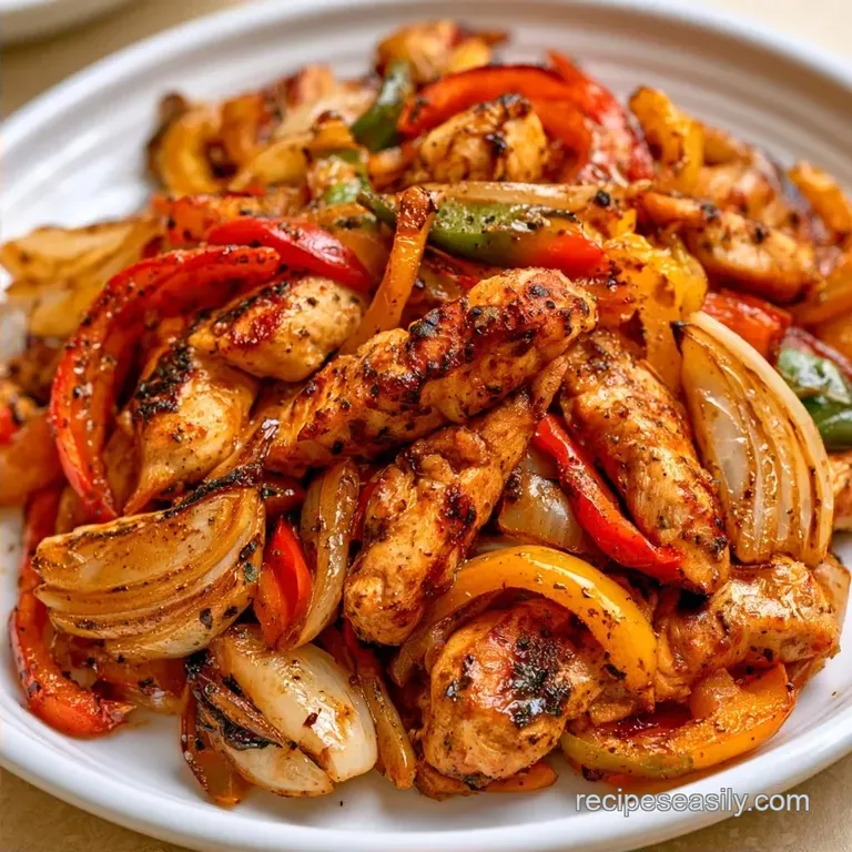 Sheet Pan Chicken Fajita Recipe: Roasted