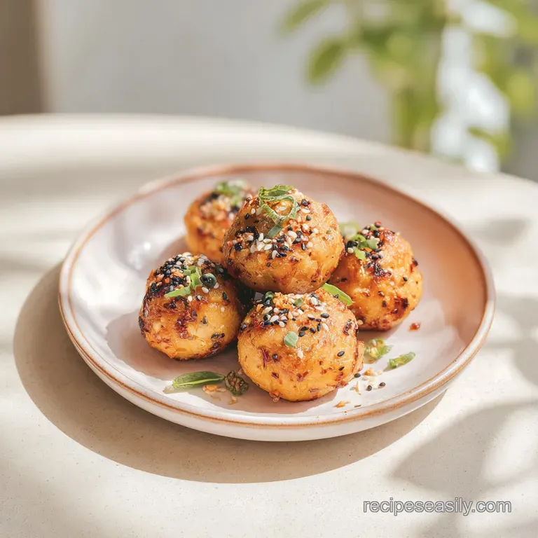 Skewers of plump meatballs and bright pineapple chunks artfully arranged on a platter.