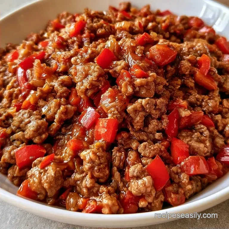 Crockpot Stuffed Pepper Casserole with Ground Beef
