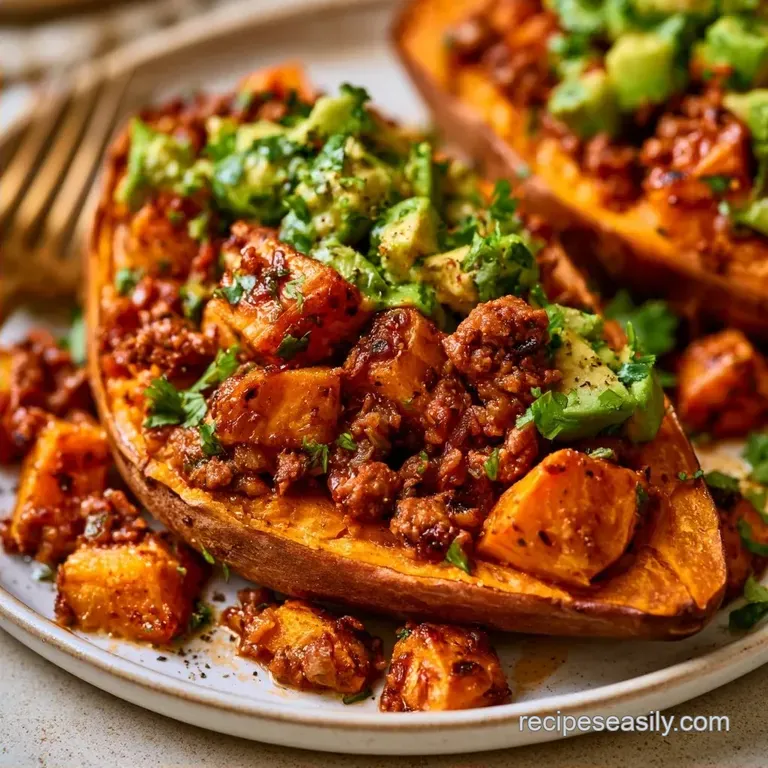 Healthy Taco Stuffed Sweet Potatoes